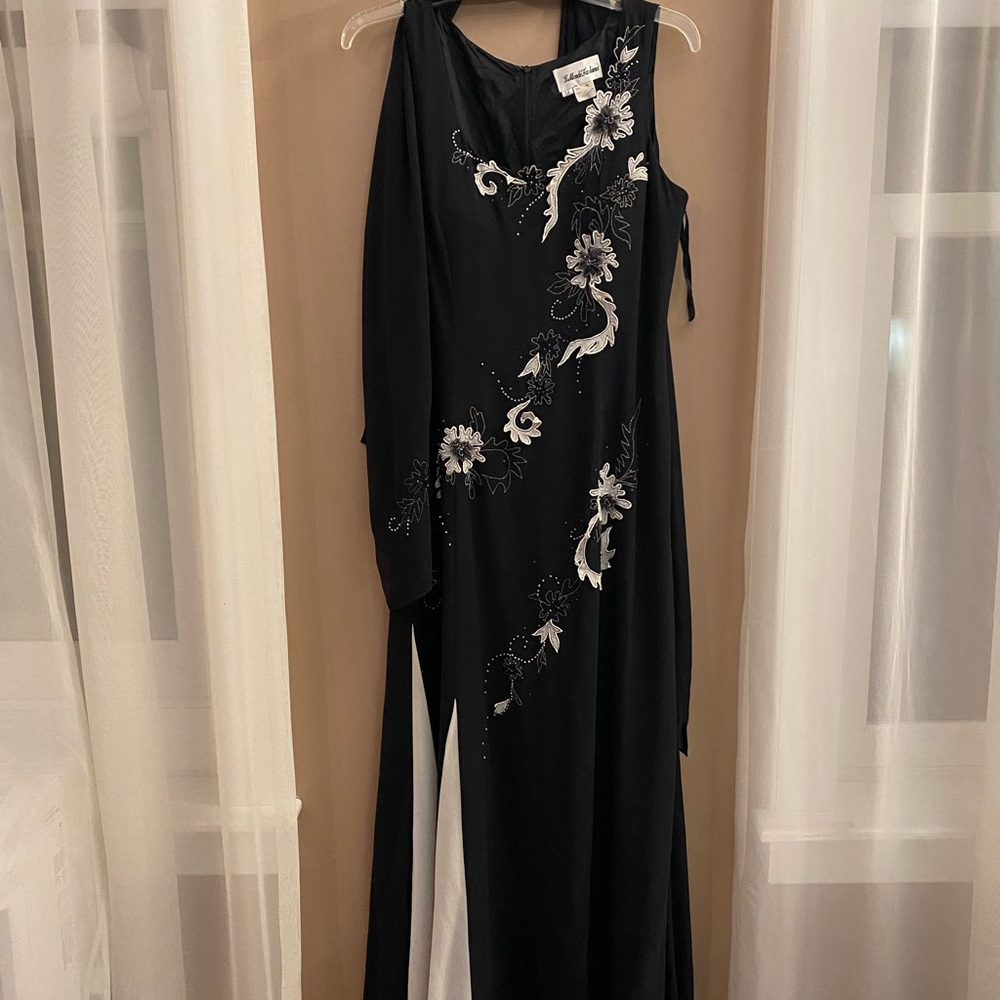 Elegant Black Floral Dress